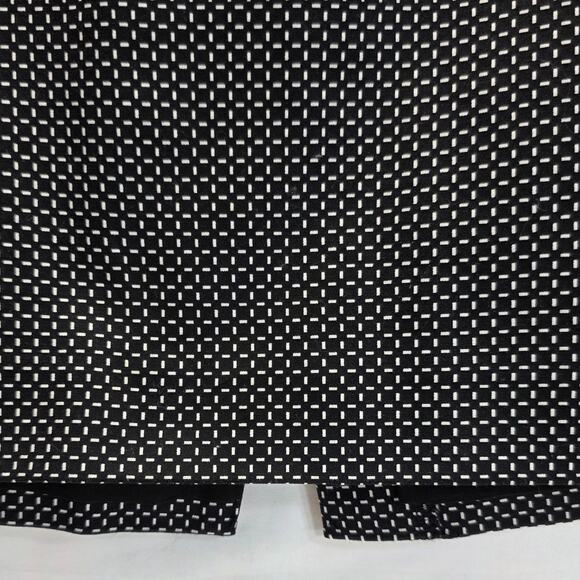 Liz Claiborne Career Black White Square Dashes A-Line Lined Pencil Skirt Size 4 - Picture 2 of 8
